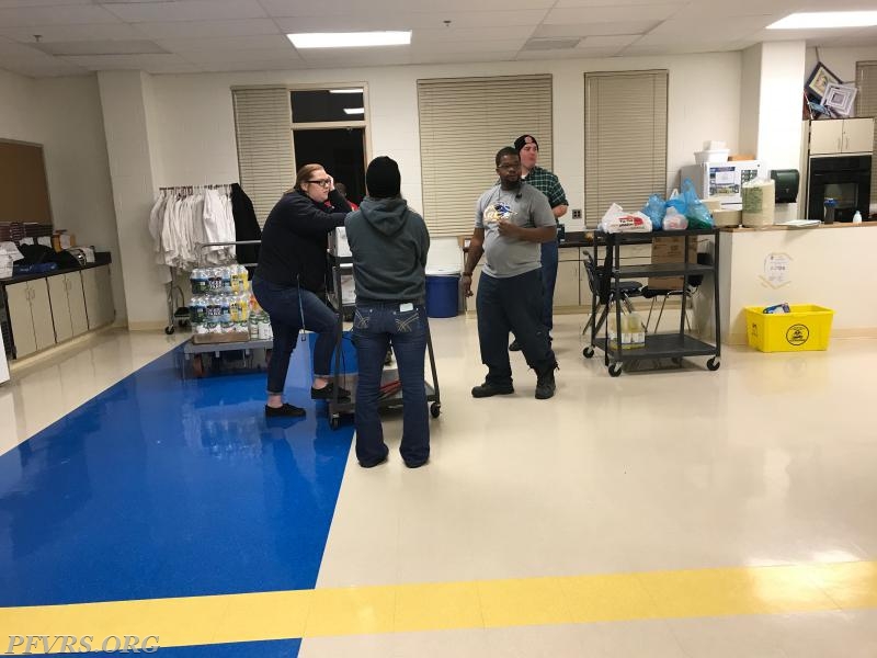 Moving all of the food into the Food Prep room.