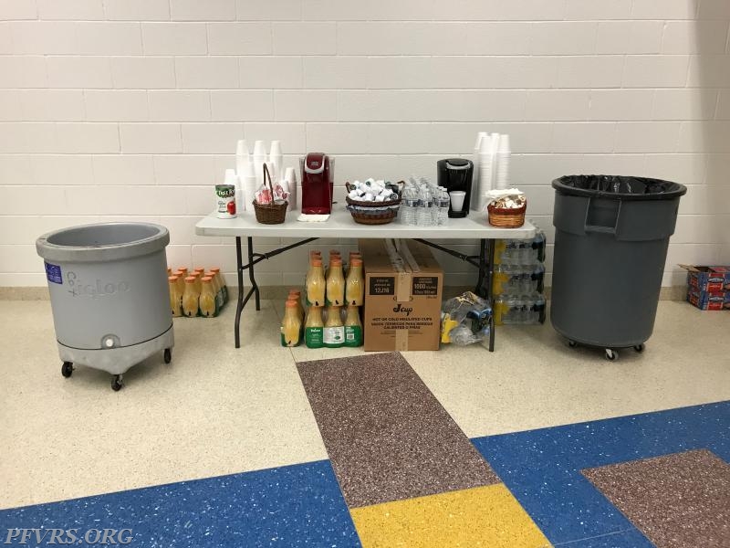 The drinks station.